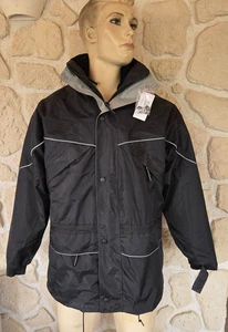 Parka 3 en 1 noir avec veste polaire amovible Isa Coverguard (oni) - Picture 1 of 12