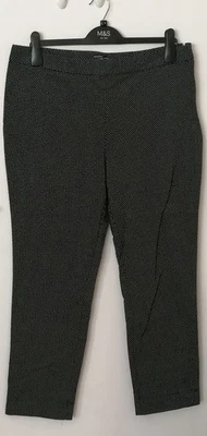 Lands End Mid Rise Skinny Leg Black With White Dots Size 16 BNWOT - Image 1 of 4