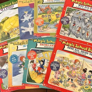 8 Magic School Bus Lot Bücher Schule Klasse 2, 3, 4, 5 Naturwissenschaften Klassenzimmer - Bild 1 von 12