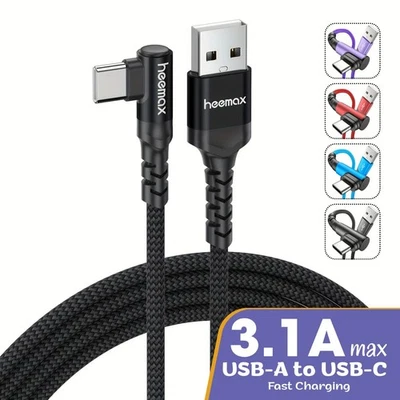 HeavyDuty USB Type C Charging Cable Braided Fast Phone Charger Long Lead 2m 1m - Image 1 of 4