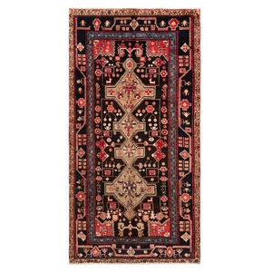 Hamedan 285x153 cm Handgeknüpfter Perserteppich Wolle Orient Läufer Carpet Rug - Bild 1 von 11