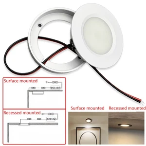 12V 3W Surface Mounted Recessed Panel Led Light Downlights Ceiling Aluminum Slim - Picture 1 of 20