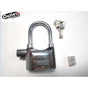 ANTIRROBO DISCO CON ALARMA ALEACION ZINC CROMADO - Imagen 1 de 3