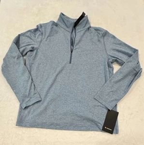 Jersey Lululemon Nuevo con Etiquetas Suave Media Cremallera Para Hombre Grande L Denim Lavado Azul - Imagen 1 de 4