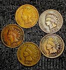 1905 1906 1907 1908 1909 Native American Indian Head Cent Penny 1c US Coin Lot 5