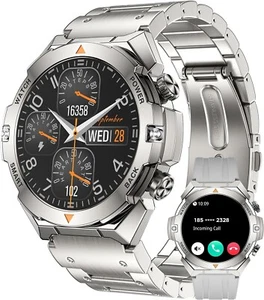 Smart Watch Answer/Make Call 2 Straps 1.46" HD Screen Fitness Track Android iOS - Picture 1 of 7