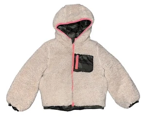 Gap Kids Girls Reversible Camo And Sherpa Hooded Puffer Jacket S(6-7) - Picture 1 of 7