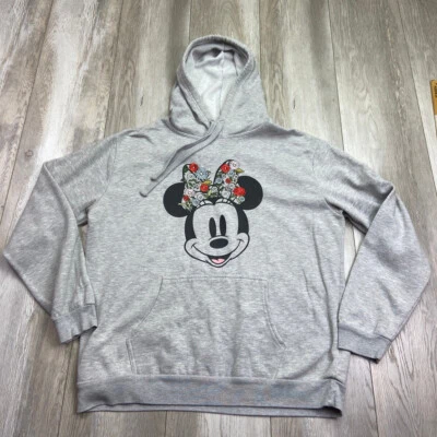 Suéter Disney Minnie Mouse para Mujer 2XL Gris Sudadera con Capucha Floral Damas * Foto 1 de 4