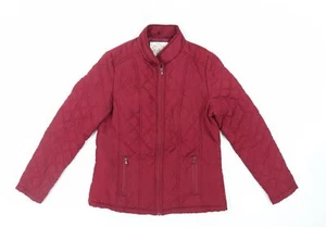 Store Twenty One Womens Red Quilted Jacket Size 10 Zip - Zipped Pockets - Picture 1 of 10