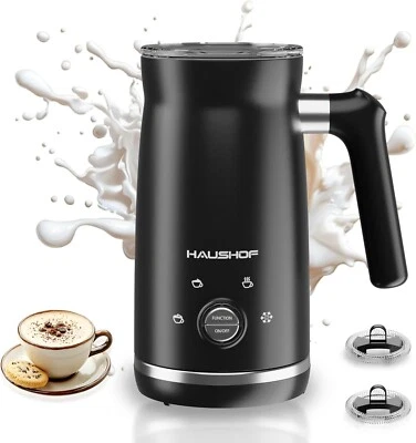 HAUSHOF 4-in-1 Electric Milk Frother with 300ml Large Capacity, Auto-Shut-Off Mi - Image 1 of 4