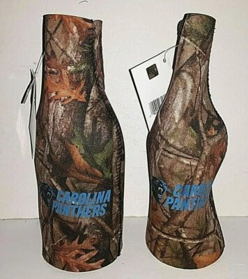 Carolina Panthers NFL Camuflaje Cremallera - Botella Koozie (juego de dos) Foto 1 de 3