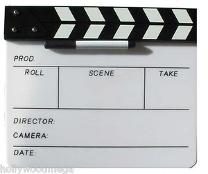 Clapboard de director blanco / Clapper / Pizarra - 2386 - Imagen 1 de 3