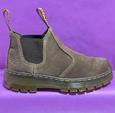 Botas Dr Martens Hardie Chelsea Pull On Bota de Trabajo Marrón Gamuza Talla W9/M8 Foto 1 de 4