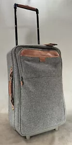 Hartmann Tweed & Belting Leather 22" Upright Wheeled Carry On Exp Suitcase - Picture 1 of 14