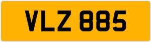 VLZ 885 V 3X3 DATELESS PRIVATE NUMBER PLATE VAL VICK VIC VIK VIN VINCE VIV VERN - Picture 1 of 1