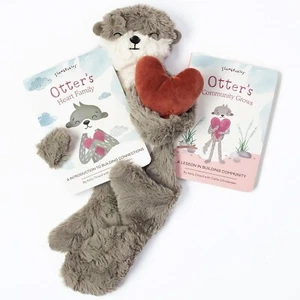 Slumberkins 14" Otter Snuggler & Board Book Set Social Emotional Learning NUOVO - Foto 1 di 1