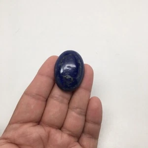 16.6Grams Natural Oval Shape Lapis Lazuli Cabochon Flat Bottom @Afghanistan,C369 - Picture 1 of 5