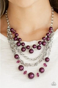 NWT! Paparazzi ~ Rockin Rockette ~ Purple Necklace - Picture 1 of 3