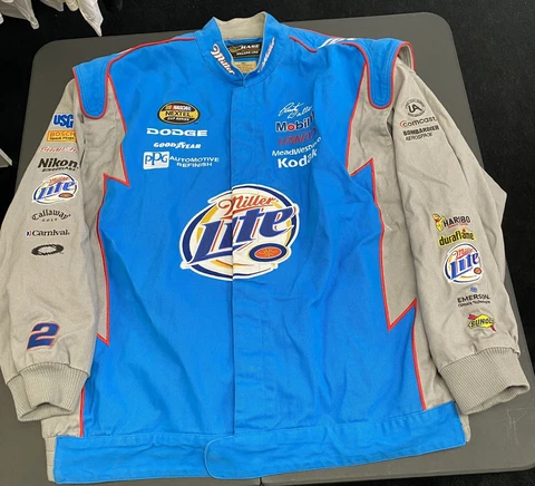Vintage Rusty Wallace Miller Lite Chase Authentics 3XL Jacket Rusty’s Last Call Cover