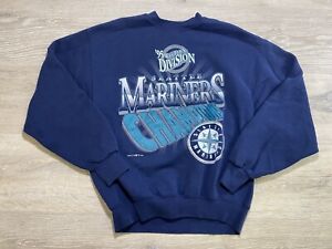 Vintage 90s MLB Seattle Mariners Crew Neck Sweater Mens Medium 1995 Made In USA