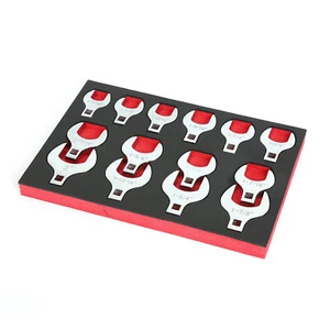 1/2" Drive 14pc HEX Jumbo Crowfoot Wrench Set SAE 1-1/16" to 2" in, Storage Tray - Picture 1 of 11