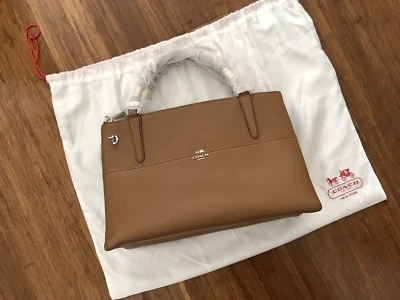 Brand New Spring 2014 Coach Borough Saffiano Leather  Large Brown Tote Bag - Image 1 of 4