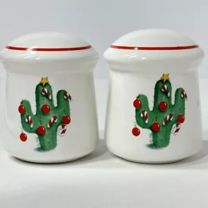 Vintage 1987 Treasure Craft Salz & Pfeffer Weihnachten Kaktus Streuer Set USA - Bild 1 von 10