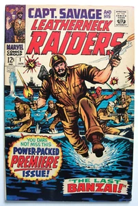 CAPT. SAVAGE & HIS LEATHERNECK RAIDERS #1 FN+ Marvel Comic ORIGIN 1968 D. Ayers - Picture 1 of 5