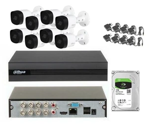 KIT 8 TELECAMERE 5 MPX XVR 8 CANALI 5 MPX DAHUA HARD DISK 1 TB Alta Qualità - Foto 1 di 1