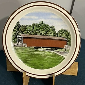 New Holland Kiwanis Club 1989 Syracuse China Plate Kauffman's Distillery Bridge - Picture 1 of 5