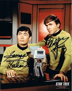 Foto 8x10 firmada por George Takei y Walter Koenig StarTrek la serie original - Imagen 1 de 2