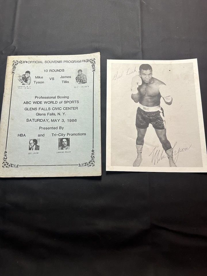 Original 1986 Mike Tyson vs. James Tillis Glens Falls NY Boxing Fight Program - Image 1 of 4