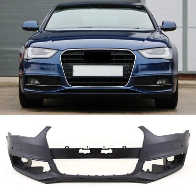 Fits Audi A4 B8 S-Line 2012-2015 Front Bumper Primed With PDC & Washer Holes New - Image 1 of 4