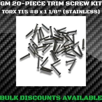 1982+ S10 S15 PickUp Blazer Chrome Headlight Marker Bezel Grille Trim Screws GM - Image 1 of 2