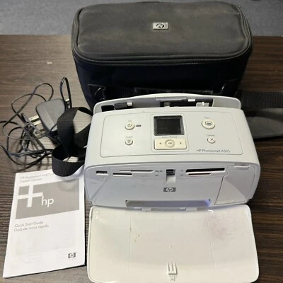 HP Photosmart A510 Q7024a Vivera Color Photo Printer w/ Case Power Supply Manual - Image 1 of 4