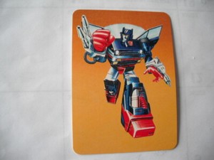 1985 Hasbro MILTON BRADLEY Transformers Action Cards SKIDS  #9