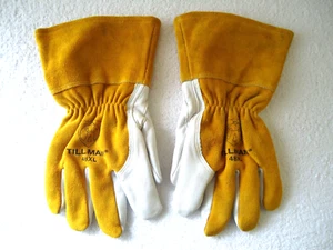 "NEU OHNE ETIKETT""/ Andere Tillman # 48XL Größe XL Maserung Ziegenfell/Split Rindsleder Mig Handschuhe" - Bild 1 von 16