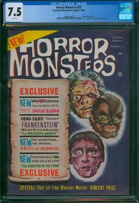 Horror Monsters #10 (1964) ⭐ CGC 7.5 2ND HIGHEST ⭐ Charlton Silver Age Magazine - Image 1 of 2