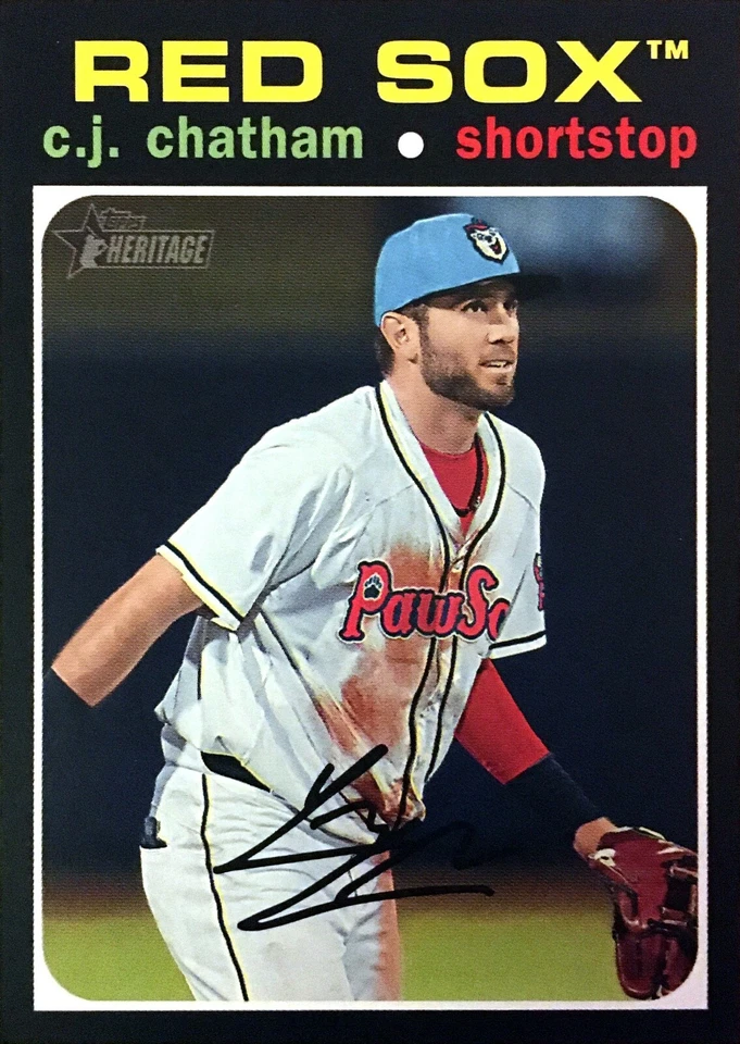 2020 TOPPS HERITAGE MINORS (#155) - C.J. CHATHAM - Image 1 of 1