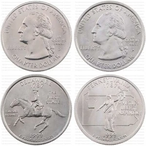 1999-2009 US States Quarter Dollar P or D Mint United States Coins Complete Set - Picture 1 of 105