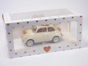 FIAT 500L 1968 beige cadeau de matrimonio 1/18 recién casado regalo de boda - Imagen 1 de 1