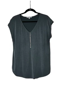 Green Envelope Los Angeles Damen L, Bluse, Reißverschluss vorne, Dusty Green, gebraucht. - Bild 1 von 5