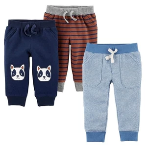 Carter's  Baby Boys' 3 Pack Drawstring Waist Pants    12 Months - Picture 1 of 1