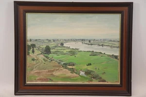 Blick auf das Odertal Ölgemälde signiert Hans SALZMANN (1900-1973) (BG2771) - Bild 1 von 12