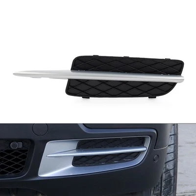 1pc Right Front Fog Light Grill Lower W/Silver Trim For BMW X6 E71 2007-2010 Foto 1 de 4