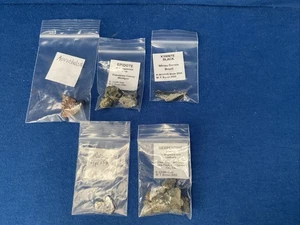 Micromount Mineral Collection: Aurichalcite, Epidote, Kyanite Black, & Others - Picture 1 of 6