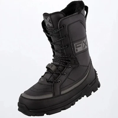 FXR Transfer Snowmobile Boots Winter Insulated Black/Grey Men's size 10 Foto 1 de 3