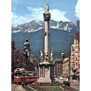 St. Annen Säule in Innsbruck Österreich 70er Retro Kitsch Wandbild Druck SF8 - Bild 1 von 2
