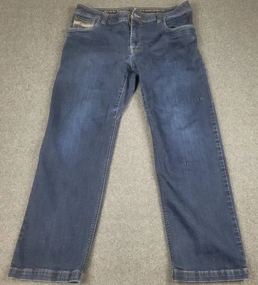 Prana Mens Jeans Size 35 x 30 Dark Denim Organic Cotton Born From The Experience - Image 1 of 4