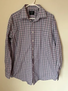 Camisa de vestir Nordstrom para hombre 17 X 35 manga larga con botones sin arrugas - Imagen 1 de 3